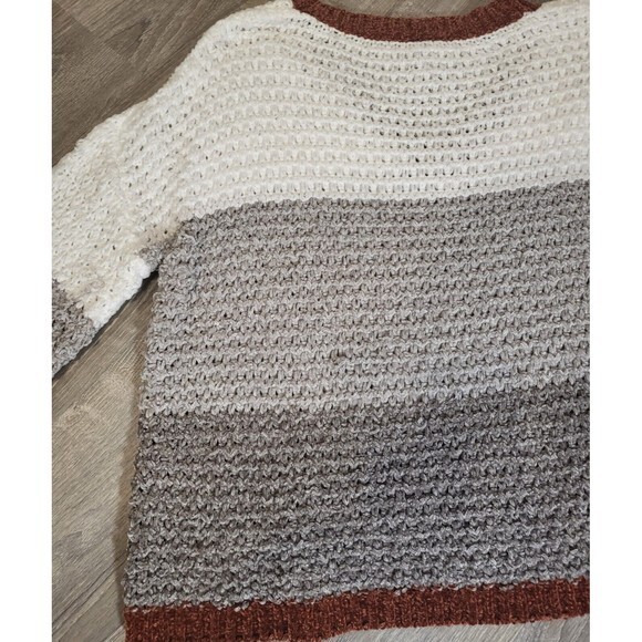 Daytrip Buckle Womens Pullover Knit Sweater‎ Striped Scoop Neck Size M *see pics - Picture 5 of 7